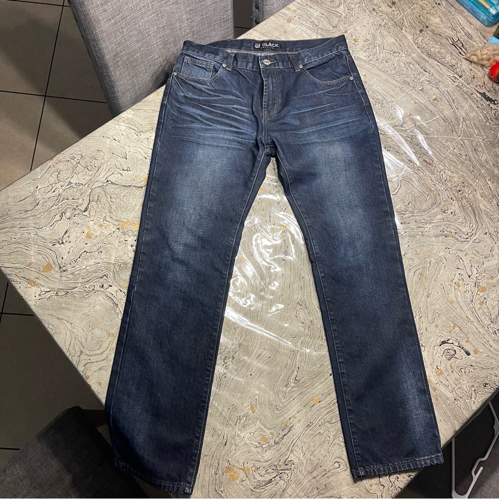 Black Premium Jeans Men 
Low rise slim straight 
Like new size 34X32